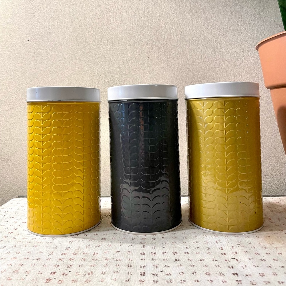 Orla Kiley Vintage Colored Tin 3-Set Containers